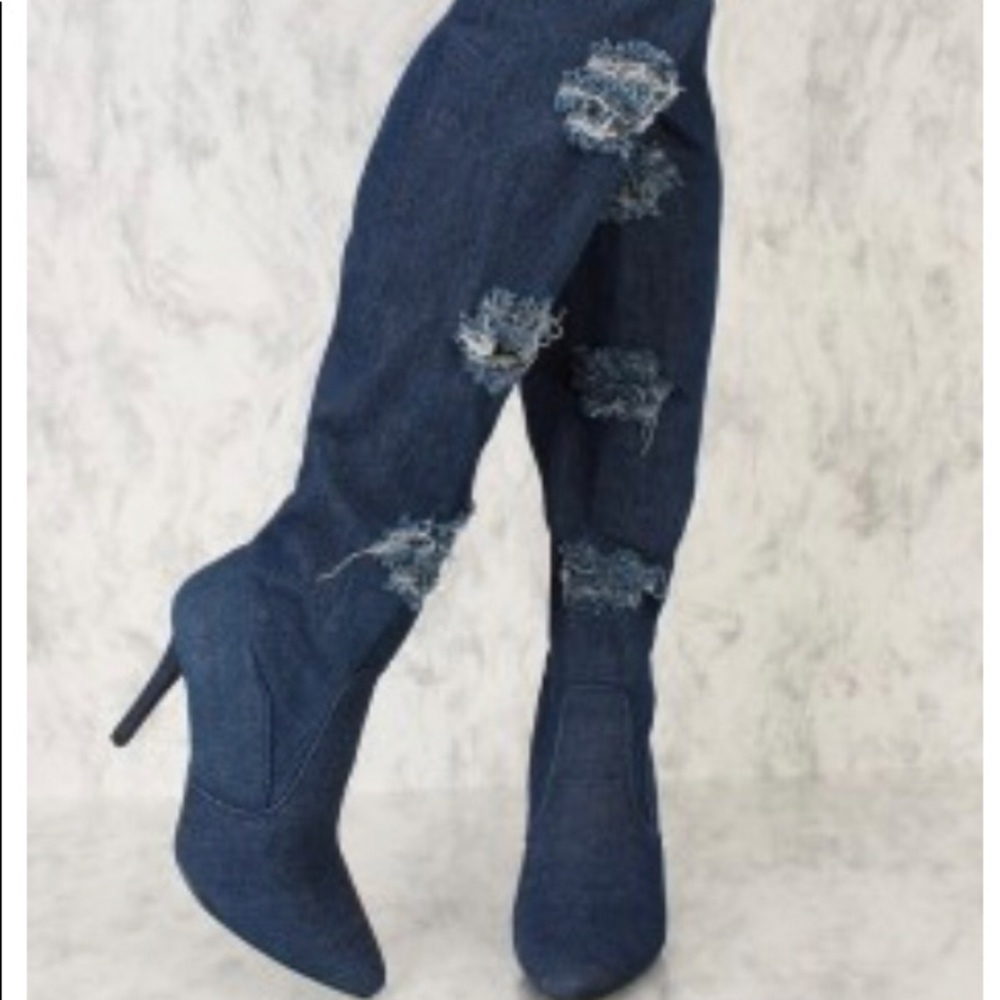 DARK DENIM BOOTS